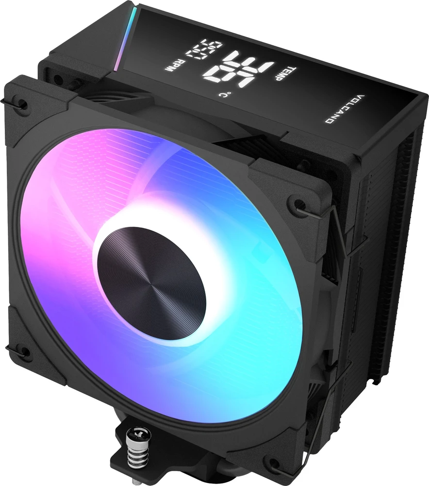 MODECOM Volcano 0C T102 LCD ARGB Processor Oro vėsintuvas 12 cm Juodas