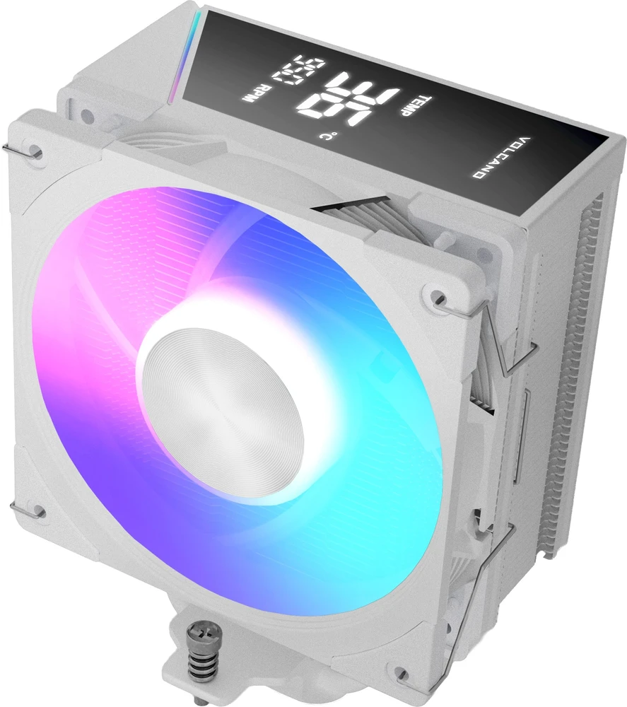 MODECOM Volcano 0C T202 LCD ARGB Processor Oro vėsintuvas 12 cm Baltas