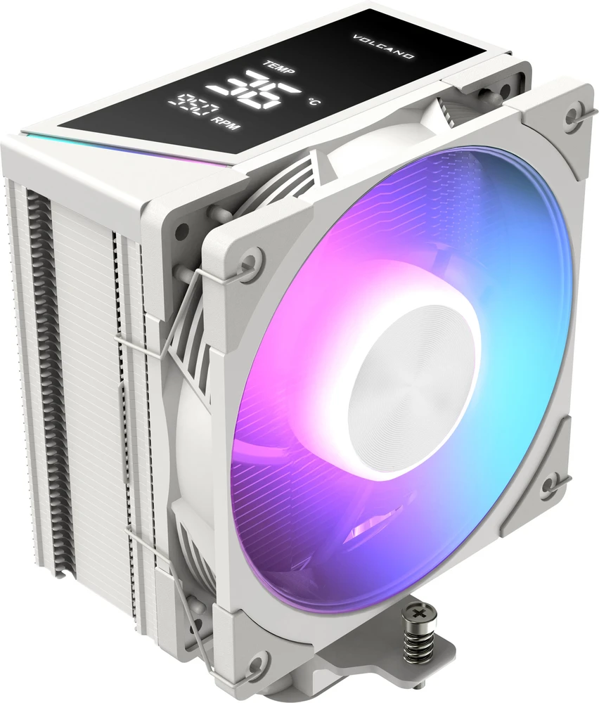 MODECOM Volcano 0C T202 LCD ARGB Processor Oro vėsintuvas 12 cm Baltas