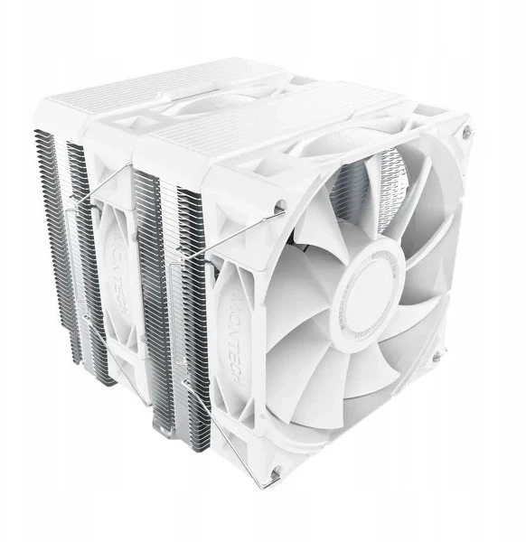 „Montech NX600“ procesoriaus aušintuvas, dvigubas bokštas – 2x 120 mm, baltas