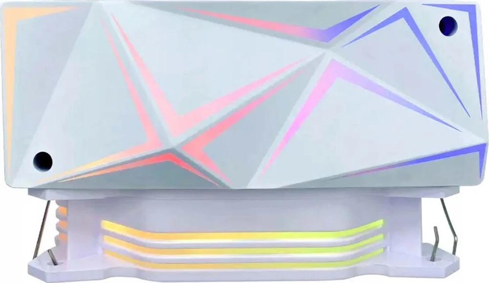 Rampage Octagon C50 baltas geometrinis ARGB aušintuvas
