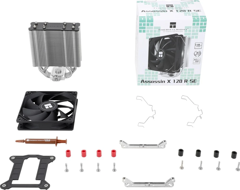 Thermalright Assassin X 120 komplektacijos elementai