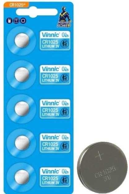 Baterija - Vinnic CR1025 3V Ličio Mygtukinis Elementas 10mm 2.5mm