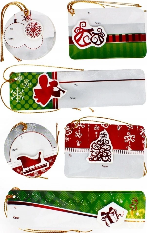 Bilecik Okazjonalny Na Prezent 12szt. BoŻe Narodzenie Craft with Fun with