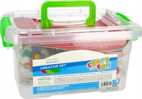 Craft With Fun KŪRYBINIS PLASTIKINIS RINKINYS APYRANKĖMS 2000 vnt