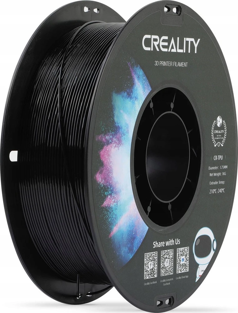 Creality CR-TPU - 1.75mm - 1kg - Juodas