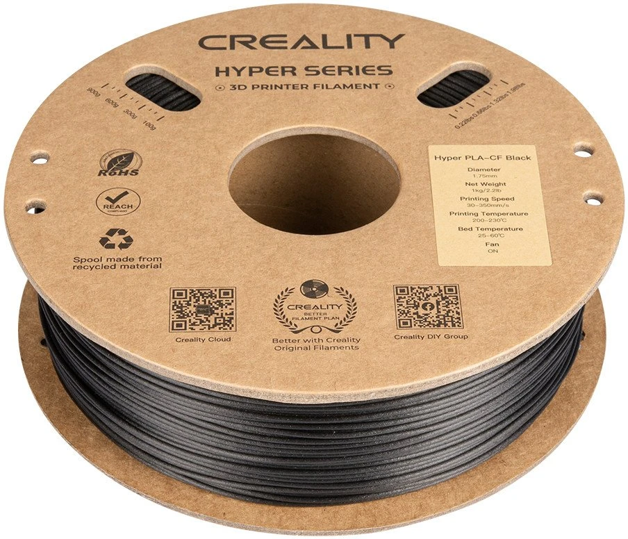 Hyper PLA-CF Creality Filament (Juodas)