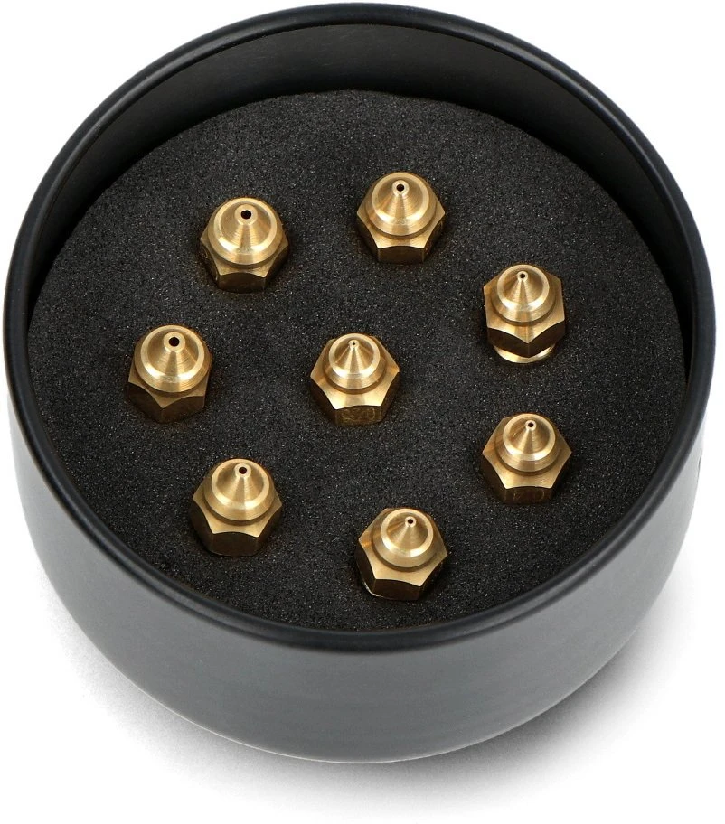 Purkštukų komplektas MK8 tipo žalvariniai (1x0.25mm, 3x0.4mm, 2x0.6mm, 2x0.8mm) CREALITY