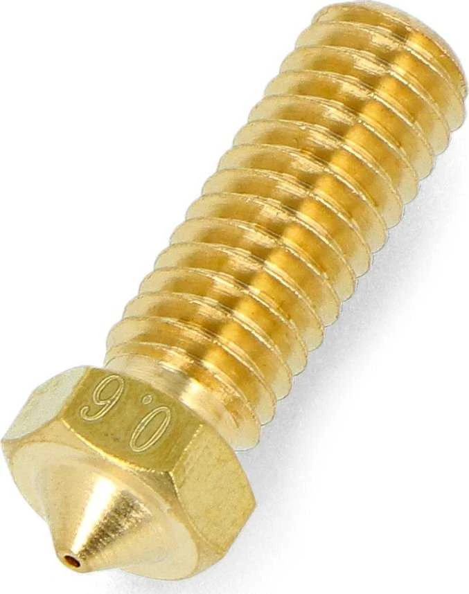 Creality Oem Volcano antgalis 0.6 mm - kaitinimo siūlelis 1.75 mm - žalvaris