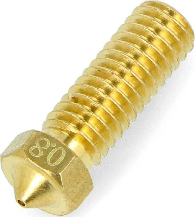 Creality Oem Volcano antgalis 0.8 mm žalvarinis - siūlas 1.75 mm - žalvaris