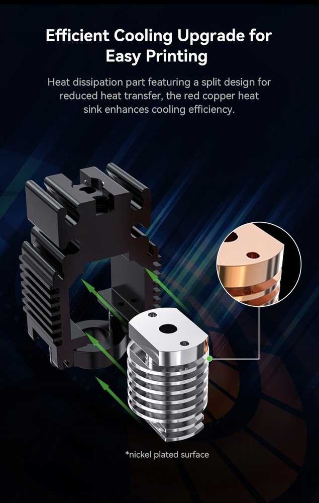 Ender-3V3 SE/KE kaitintuvo (Heating Block) atnaujintas komplektas skirtas naudoti su „Unicorn” purkštukais CREALITY