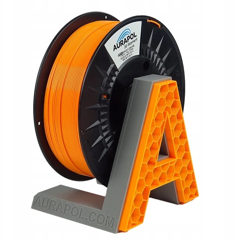 Creality AURAPOL PLA plastika 1.75mm 1kg - Ryškiai oranžinė