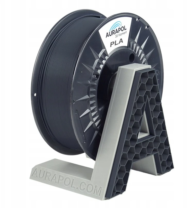 Creality AURAPOL PLA plastika 1.75mm 1kg - Juodai pilka