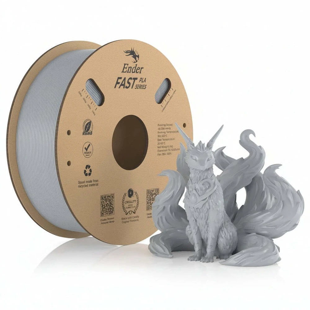 Filamentas Creality Ender Fast PLA 1.75mm 1kg – pilkas