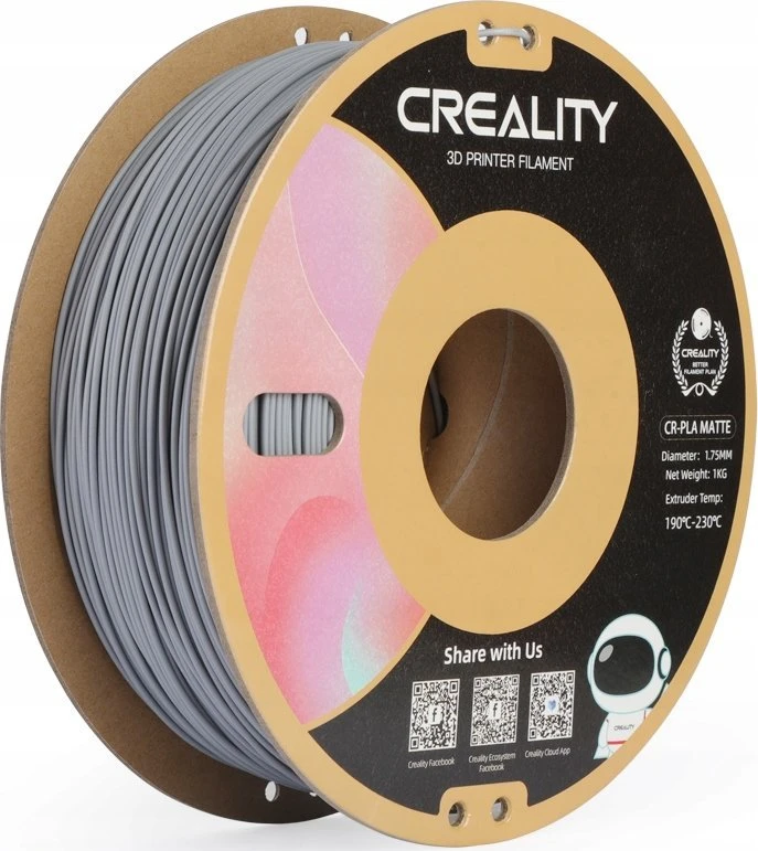 Creality CR-PLA siūlas 1.75 mm 1kg - pilkas