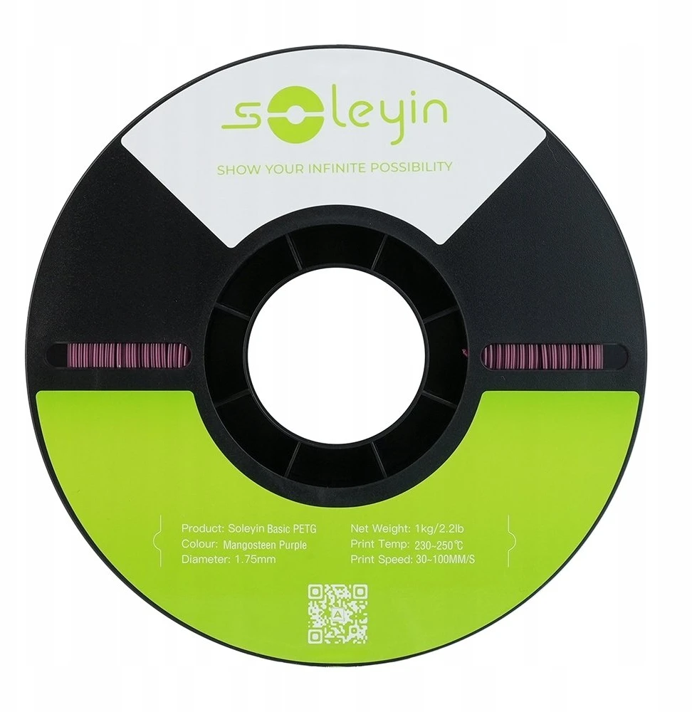 Gija Creality Soleyin Basic PETG 1.75mm 1kg – Mangosteen Violetinė