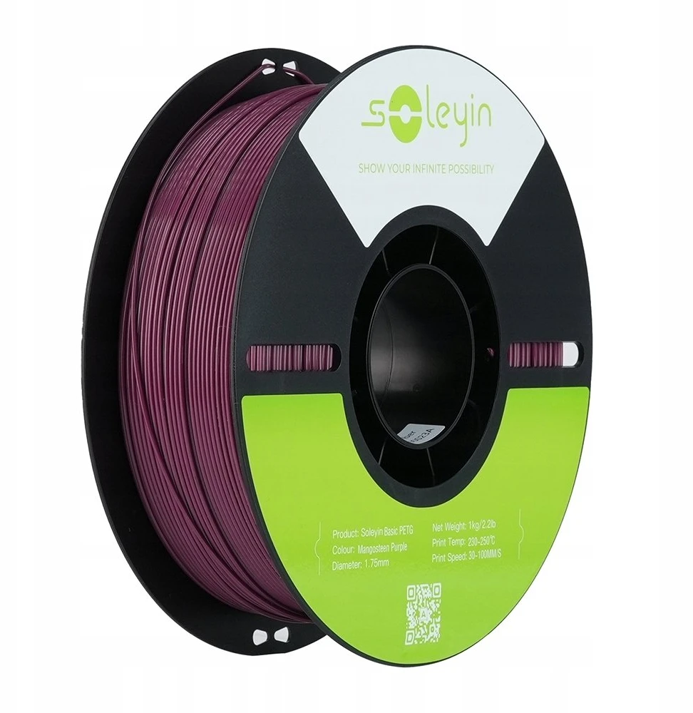 Gija Creality Soleyin Basic PETG 1.75mm 1kg – Mangosteen Violetinė