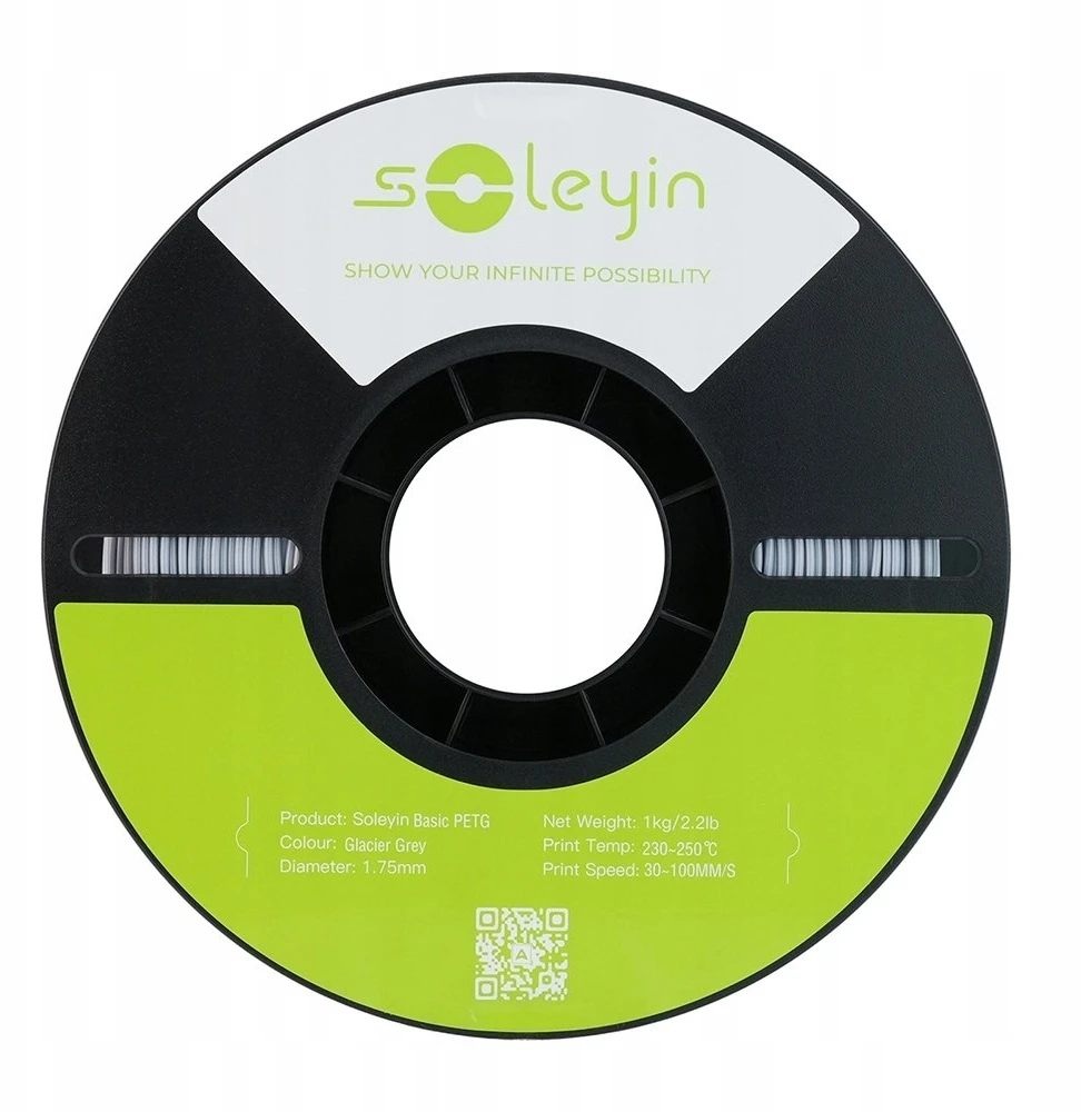 Gija Creality Soleyin Basic PETG 1.75 mm 1kg – ledynų pilka