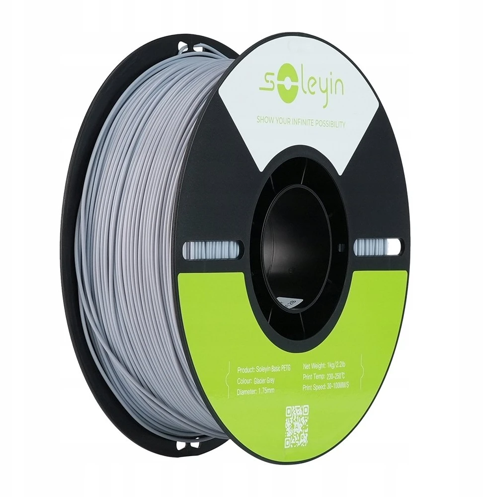 Gija Creality Soleyin Basic PETG 1.75 mm 1kg – ledynų pilka