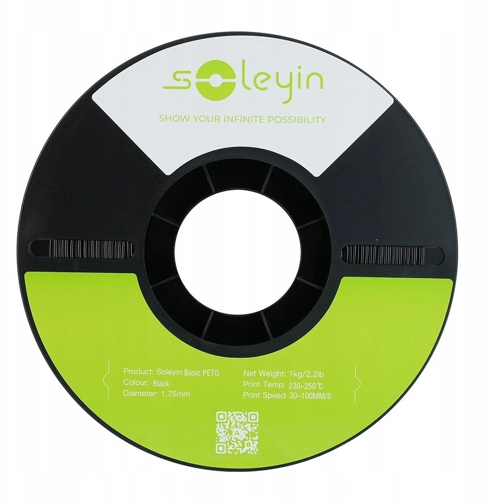 Gija Creality Soleyin Basic PETG 1.75mm 1kg – juoda