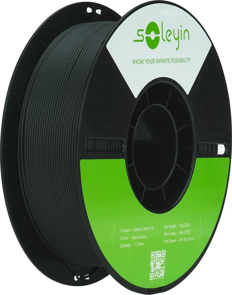 Gija Creality Soleyin Ultra PLA 1.75mm 1kg – matinė juoda