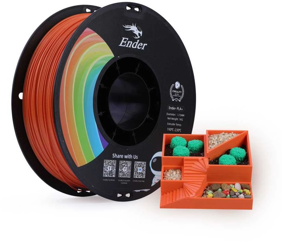 Creality Ender - PLA+ - 1.75mm - 1kg - oranžinis
