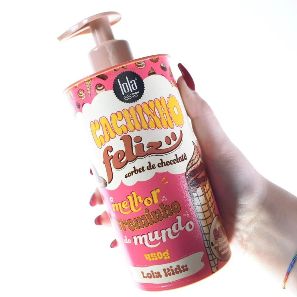 Lola Cosmetics, Cachinho Feliz Kids, Šokolado, Plaukų formavimo kremai, Lanksti fiksacija, 480 g