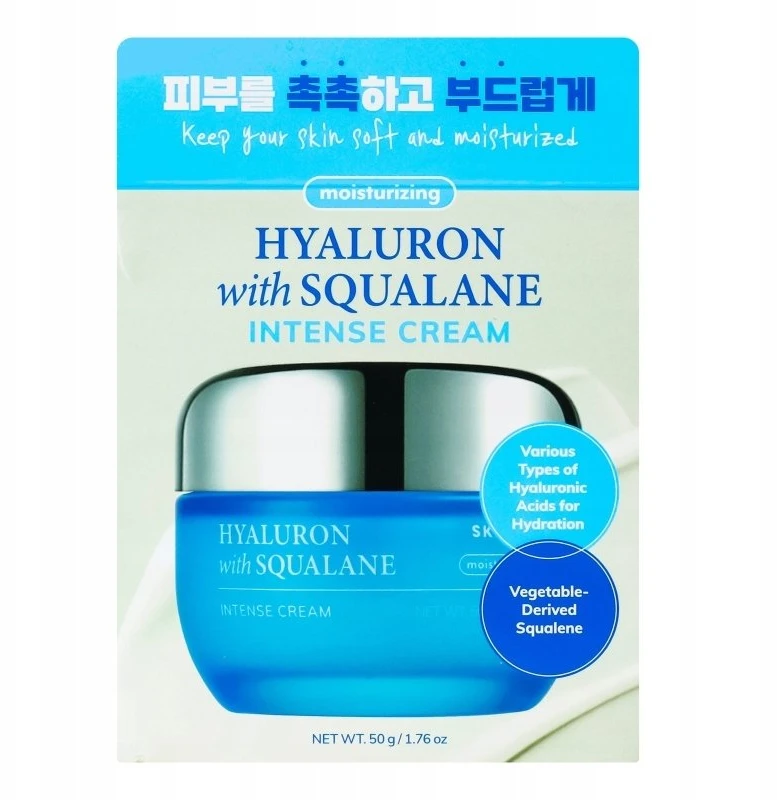 Skin627 Hialuronas su skvalanu drėkinamasis veido kremas 50 g
