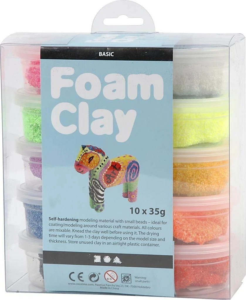 Foam Claycreative Toys Putplasčio molis - bazinis (10 x 35 g) (78930)