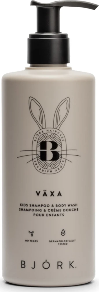 Bjork Vaxa Kids Dušo želė & Šampūnas 2-In-1, 300 ml