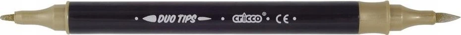 Cricco Metallic dvipusiai šepečių rašikliai, 12 spalvų