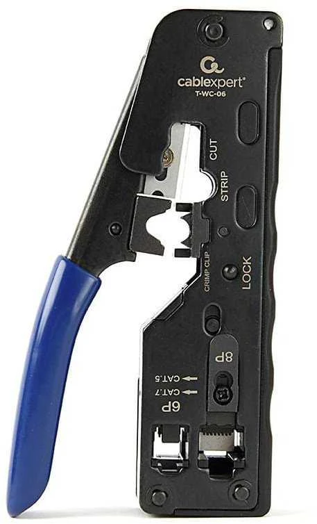 „Gembird“ RJ45 / RJ12 / RJ11 / praėjimo kabelių pjovimo ir užspaudimo įrankis