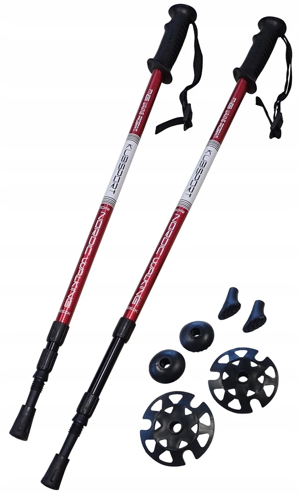 CRIVIT sulankstomos, reguliuojamo ilgio, šiaurietiško ėjimo lazdos KUBISPORT 65–135 cm