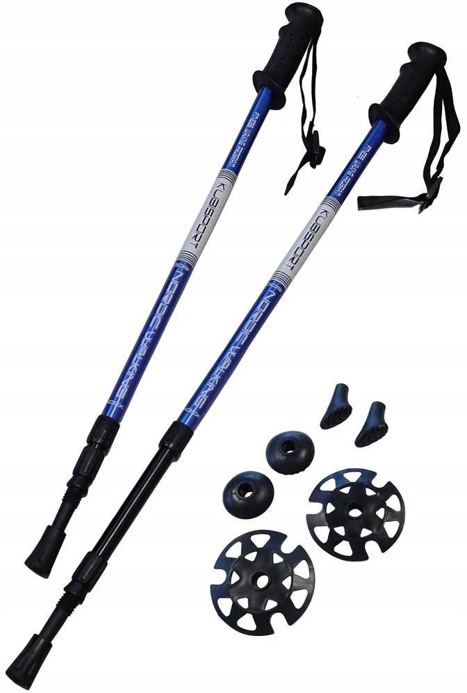 CRIVIT sulankstomos, reguliuojamo ilgio, šiaurietiško ėjimo lazdos KUBISPORT 65–135 cm