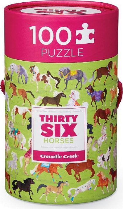Crocodile Creek Dėlionė "36 Žirgai" 100 dalių