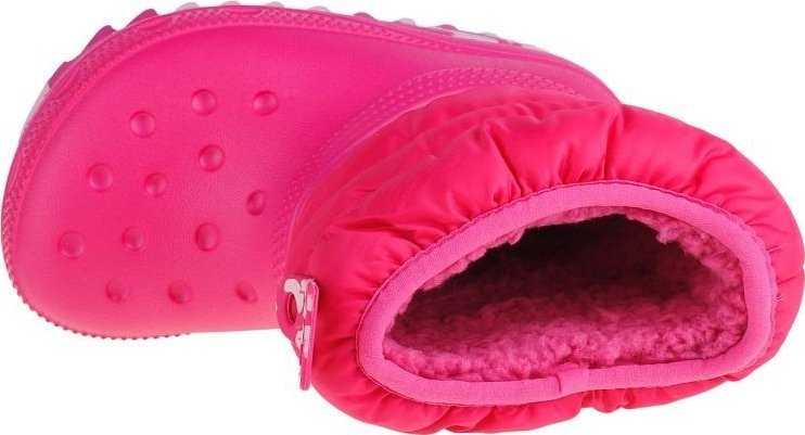 Vaikiški įspiriami sniego batai Crocs Classic Neo Puff, rožiniai
