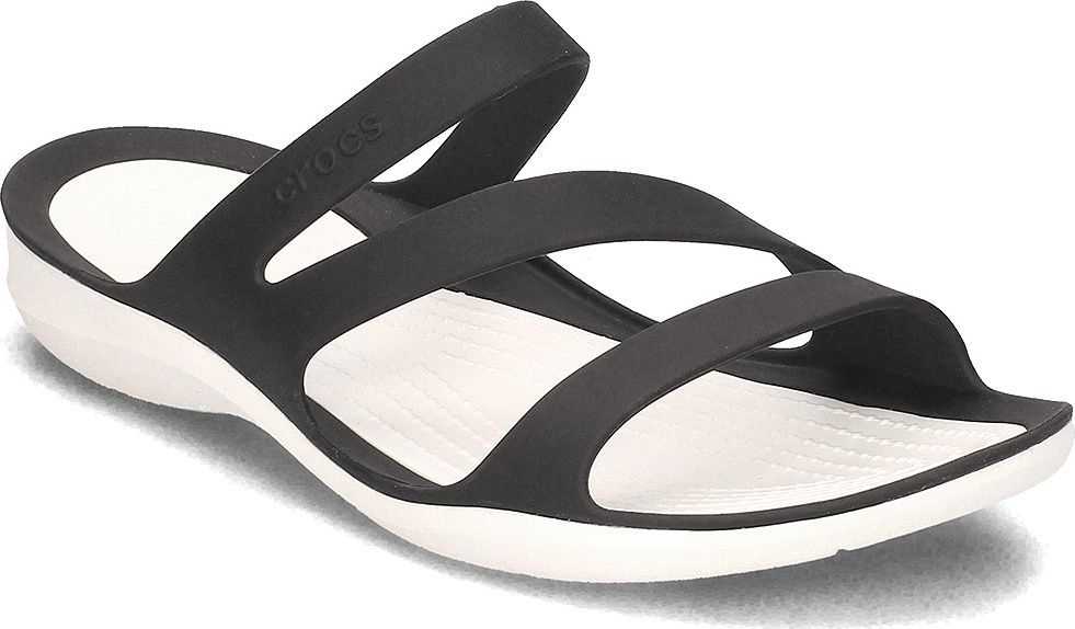 Moteriškos šlepetės Crocs Swiftwater Sandal W juodos ir baltos spalvos 203998 066 (36-37)