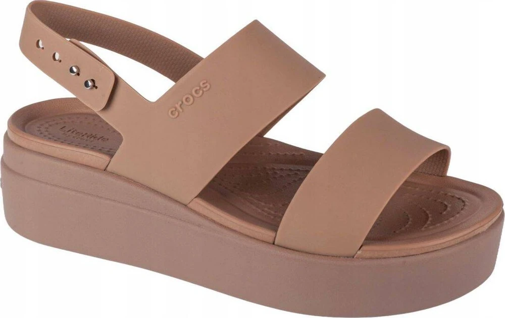 Sandalai moterims Crocs Brooklyn Low Wedge smėlio sp. 206453 2EL (36-37)