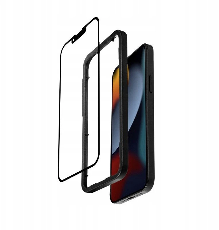Crong 3D Armour Glass - Apsauginis stiklas skirtas iPhone 16e / iPhone 14 / iPhone 13 / iPhone 13 Pro+ Installation Frame