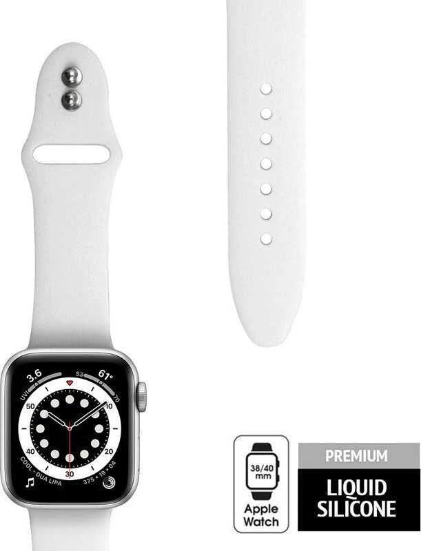 Crong Liquid – apyrankė skirta Apple Watch 38/40/41/42 mm baltas