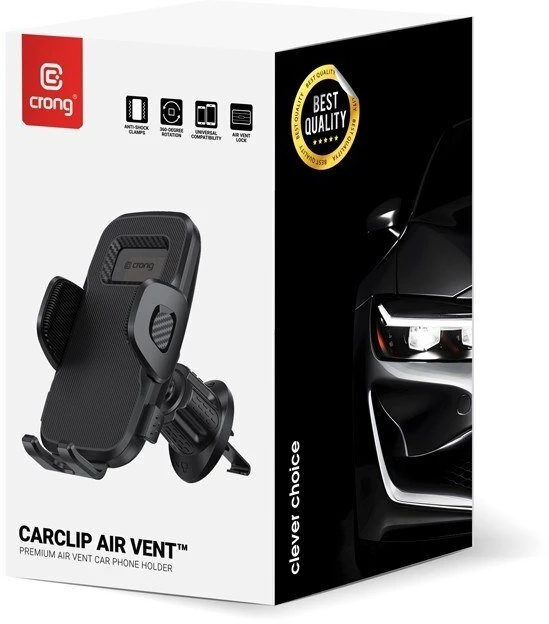 Crong Carclip Universal Air Vent Car Holder - juodas