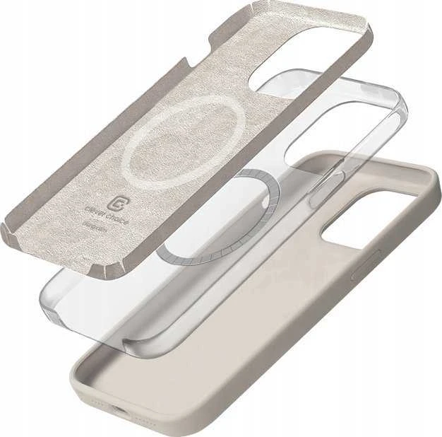 Crong Color Cover Magnetic - dėklas skirtas Apple iPhone 15 Pro Max MagSafe Stone rusvai gelsvas