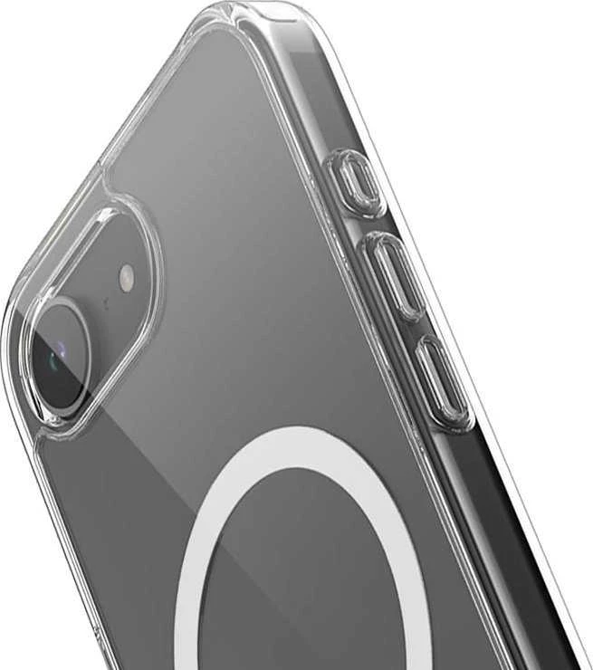 Crong Clear MAG dangtelis – iPhone 16e MagSafe dėklas (skaidrus)