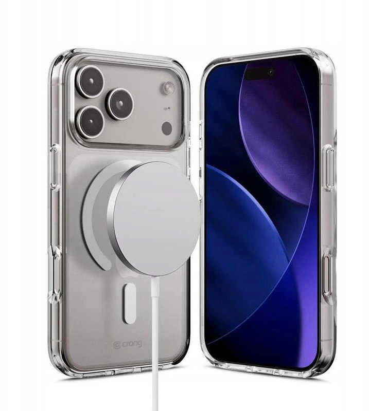 Crong Clear MAG Cover - dėklas MagSafe Apple iPhone 17 Pro, skaidrus