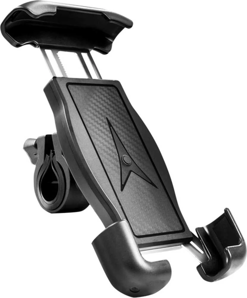 Dviračių ir motociklų telefono laikiklis Crong Bikeclip Enduro, juodas, juoda
