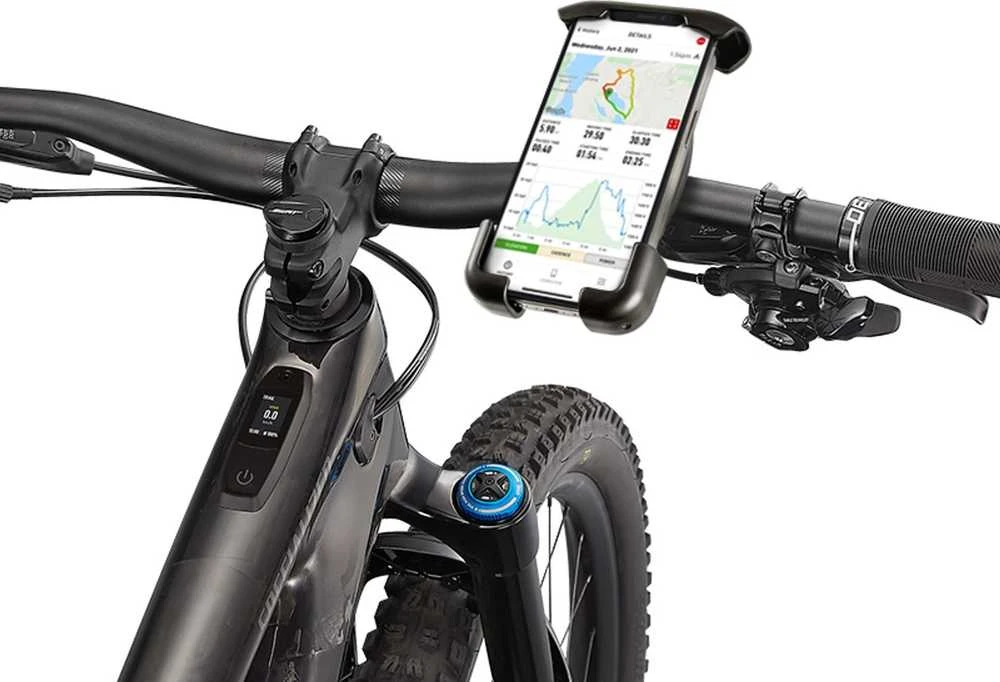Dviračių ir motociklų telefono laikiklis Crong Bikeclip Enduro, juodas, juoda