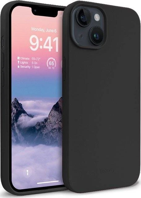 Crong Color Cover Skystas silikoninis dėklas, skirtas iPhone 14 Max (juodas)