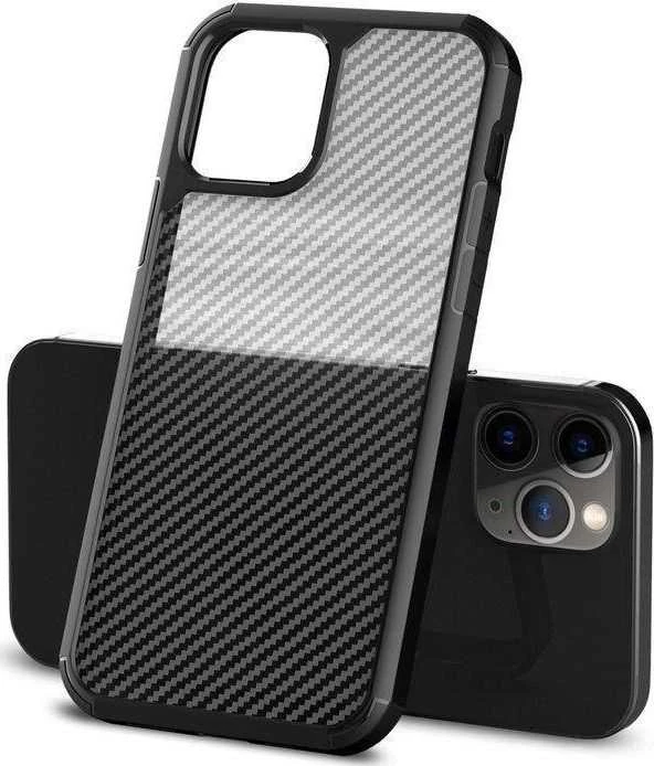 Crong Hybrid Carbon - Protective dėklas skirtas Apple iPhone SE / 8 / 7 juodas