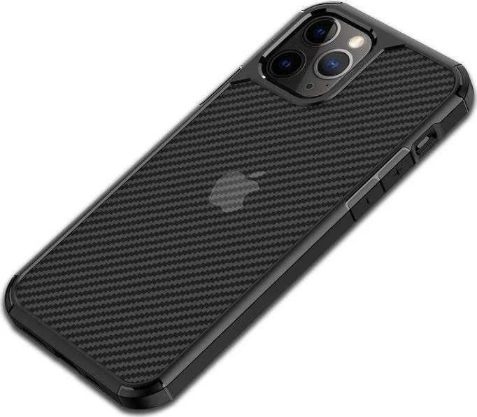 Crong Hybrid Carbon - Protective dėklas skirtas Apple iPhone SE / 8 / 7 juodas