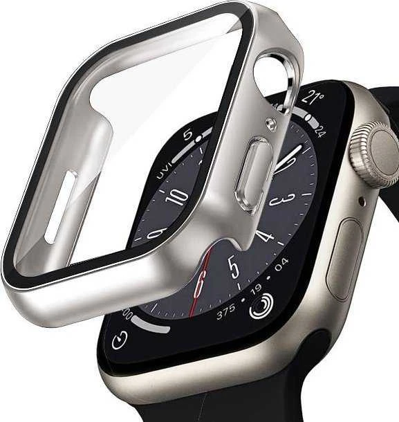 „Crong Hybrid“ laikrodžio dėklas – dėklas su „Apple Watch 41mm Glass Starlight“
